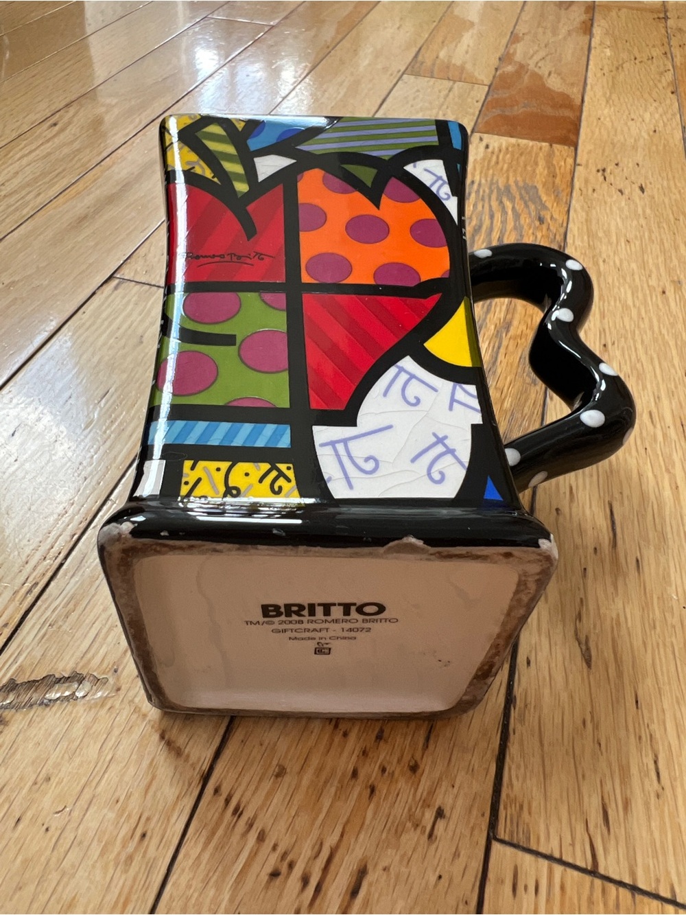 Vintage Y2K Romero Britto Square Mugs - Mismatched Set - Picture 8 of 11
